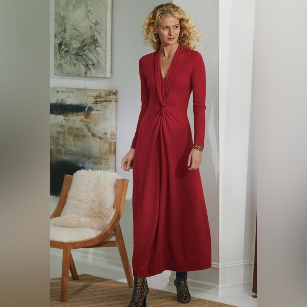 Soft Surroundings Lagia Maxi Dress. Red. Size XS - Picture 2 of 6